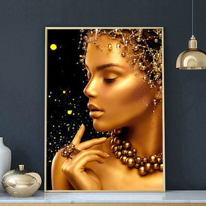 Dipinti nobili di lusso e arti murali Sexy nudo nero profilo delle donne ritratto famosa opera d'arte - Product Image 3