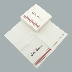 Foode Contact Safe Disposable Printed Serviette Recycled Printed Paper Napkin Tissue Paper Serviette Restaurant Dinner Napkins