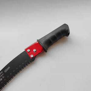 เลื่อยมือเหล็กคาร์บอนสูง 350 มม. ใบเลื่อยโค้งสีดำ สำหรับตัดแต่งสวน ตัดต้นไม้ผลไม้ - Product Image 4