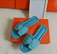 Nouvelles Pantoufles Décontractées Confortables et Plates pour Femmes, Tendance Mode d'Été, Extérieur, Dessus en PU, Semelle en Caoutchouc