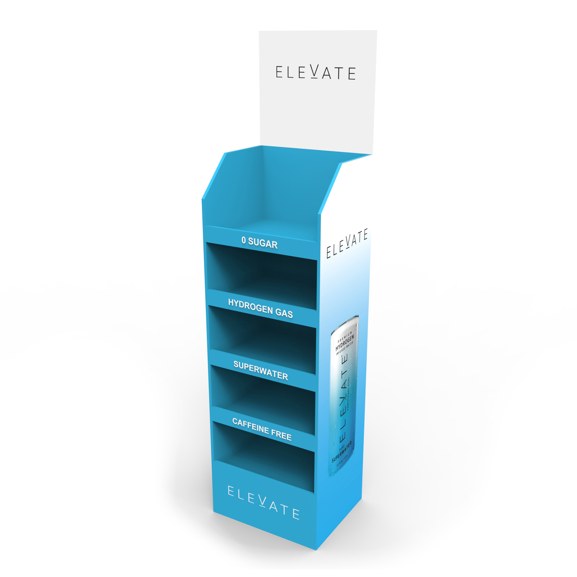 Alkaline Super Water Cardboard Display Stand New Design Pop Rack for Stores — view 1