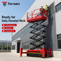Plataforma Elevadora de Tijera Eléctrica de 10 m y 450 kg con Plataforma Extensible de 900 mm para Mantenimiento Industrial