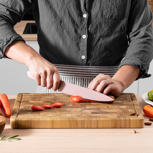 Tabla de cortar cuadrada y rectangular de <span class=keywords><strong>madera</strong></span> maciza engrosada para uso doméstico en la cocina - Product Image 3