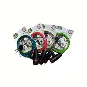 Colored Bicycle Locks 10mm Steel Cable Security Bike Lock With Key For Outdoor Use - Product Image 1