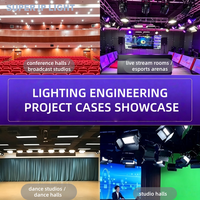 Luz LED de Panel DMX 512 de 200W para Estudio de Audio y Video Profesional, Iluminación Plana y Suave para Fotografía y Televisión