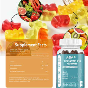 วิตามินกัมมี่โคเอนไซม์ คิวเท็น ไลโปโซม สำหรับอาหารเกรด OEM แบรนด์ส่วนตัว บรรจุขวด - Product Image 2