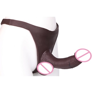 SXXY Ultra 8.46Inch Realistic Penis Sleeve Thongs Strap on Hollow <b>Dildo</b> Male Strap on Dick Extender Sex Toys Delay Ejaculation - Product Image 4