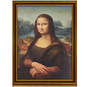 Pinturas de arte de la figura del viejo maestro para mujer, Mona Lisa, Leonardo da Vinci, reproducción en lienzo