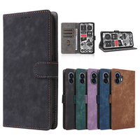 Portefeuille de luxe mat porte-cartes étui de téléphone en cuir PU avec sangle pour rien téléphone 2 C300 15 Pro Max 14 Plus