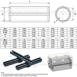 Fabricant fiable de goupilles à ressort d'usine DIN1481Goupille à ressort cylindrique <span class=keywords><strong>fendue</strong></span> en acier au carbone zinguée - Product Image 6