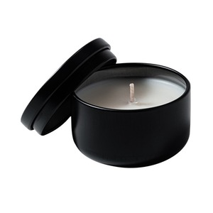 Bougie artisanale aromathérapeutique en cire <span class=keywords><strong>de</strong></span> soja mélangée 40g, en boîte en fer noir mat, écologique, sans fumée, non toxique, Noël, Pâques - Product Image 3