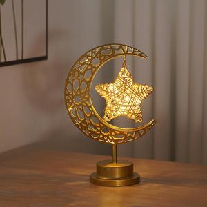 Kreative Metall lampe Metall Mond <span class=keywords><strong>LED</strong></span> Nacht Kristall kugel Stil Tisch Nachtlicht <span class=keywords><strong>LED</strong></span> Lampe Hohl Design Tisch Licht Raum <span class=keywords><strong>3D</strong></span> Dekor - Product Image 6