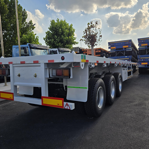 Semirremolque de Transporte de Contenedores de Acero de 3 Ejes, 20 pies/40 pies, Capacidad de Carga 1001-2000 kg, Plataforma Plana, Marca Shandong, 12.5x2.5x1.5 m - Product Image 3