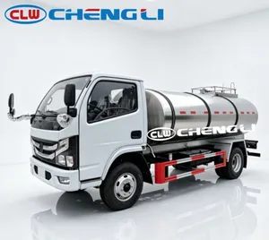 รถบรรทุกนมมาตรฐานส่งออก Dongfeng 5 ลูกบาศก์เมตร รถบรรทุกเก็บนมสดแบบหุ้มฉนวนขนาดเล็ก 4x2  SUS304 สำหรับบรรทุกอาหารเหลว - Product Image 1