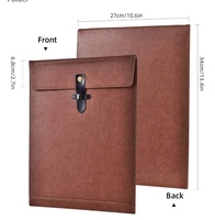 Carpeta de Archivos de Cuero Sintético A4, Estilo Simple, Portátil, para Oficina, Escuela, Documentos, Promocional, Venta al Por Mayor