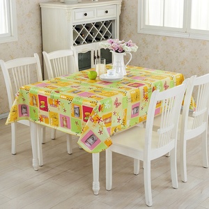 Couverture de Table carrée pour essuyer la nappe en PVC, nappe imprimée résistante à l'huile/à la moisissure - Product Image 1