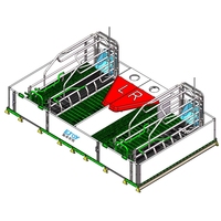 Cage de mise bas pour porcs européenne, enclos d'élevage avec mangeoire humide et sèche pour porcs et buse d'abreuvement pour porcs