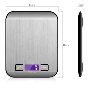 맞춤형 스테인레스 스틸 초박형 전자 중량 식품 주방 저울 디지털 주방 저울 균형