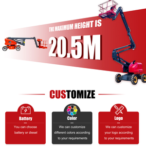 Hochwertige 9,3 m 200kg elektrische selbst fahrende Ausleger bühne Hubarbe its bühne Man <span class=keywords><strong>Lift</strong></span> Gelenk ausleger für den Bau - Product Image 4