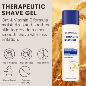 Gel de Afeitar Terapéutico con Avena, Certificado GMPC//MSDS, Fórmula Humectante y Suave, Crema de Afeitar que Ayuda a Prevenir Cortes - Product Image 4