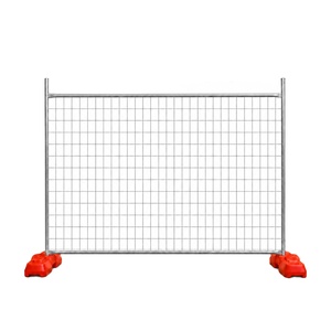 Panneau de clôture temporaire portable avec revêtement antirouille pour chantier de construction, contrôle des foules lors d'événements, barrière de sécurité amovible - Product Image 1