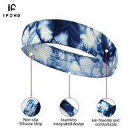 IFOND Bandeaux pour femmes 4 cm de large, tie-dye, antidérapants, en polyester, élasthanne et silicone, accessoire capillaire pour le sport et l'entraînement