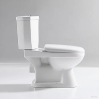 WC en céramique à deux pièces, à chasse d'eau siphonique allongée, pour salle de bain, à prix abordable