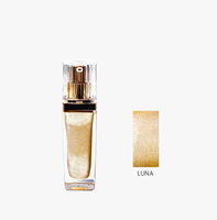 Minyak Shimmer Tubuh Tahan Air Label Pribadi Warna Perunggu Keemasan untuk Tubuh dan Wajah, Highlighter Cair