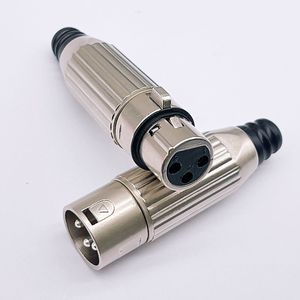 Cao cấp đầy đủ kim loại 3-pin XLR Nam Nữ jack âm thanh kết nối Microphone cắm Adapter kết nối - Product Image 5