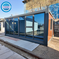 Cabane Modulaire Préfabriquée Portable de 40 pieds à Prix Abordable avec Terrasse pour Jardin, Bungalow, Bar ou Bureau