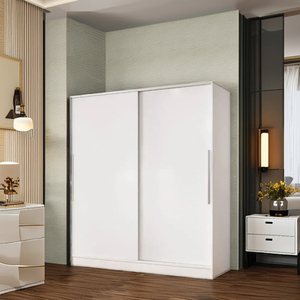 Armario Moderno Deslizable Blanco Zambak de 11 Estantes, Armario Plegable Portátil con 2 Cajones para Almacenamiento en Dormitorios Grandes - Product Image 6