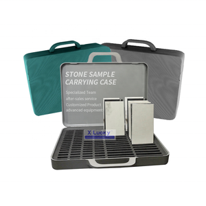 Étuis d'échantillons personnalisés bon marché pour la présentation des pierres boîte d'affichage vitrine boîte d'échantillons de quartz valise d'échantillons de pierre - Product Image 1