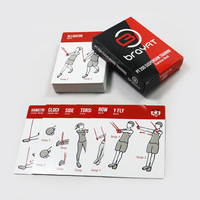 Tarjetas de juego deportivas educativas personalizadas ejercicio con caja tarjetas de ejercicio deportivas familiares personalizadas para adultos