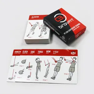 Custom Education Sport Game Cards Exercise With Box Customized Family Fitness Sport Exercise Cards For Adult