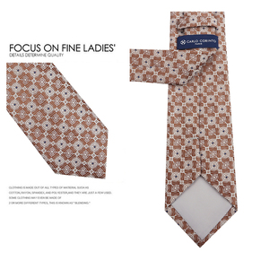 Corbata de Negocios para Hombre, Estilo Clásico, Color Caqui Retro, Personalizada de Fábrica, Corbata Color Champán para Bodas - Product Image 6