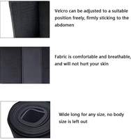 Faja Reductora de Cintura Elástica de Látex y Poliéster Transpirable Negra, Moldeadora de Cuerpo, Cinturón Adelgazante para Abdomen, Duradera para Uso Diario y Deportivo, Personalizable