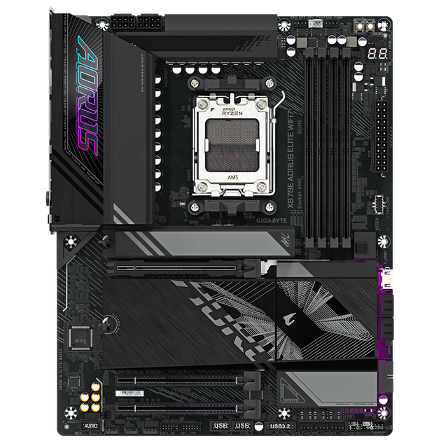 New GIGABYTE X870E AORUS ELITE WIFI7 for 9950X3D Gaming Motherboard Support DDR5 256GB PCIE5.0 for High-end PC Desktop Computer