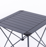 Table de camping pliable robuste en acier au carbone avec sac, table de pique-nique extérieure en alliage enroulable et étanche pour barbecue et randonnée