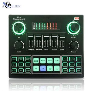 Interfaz de Mezcla de Audio F9 al por Mayor, Tarjeta de Sonido Externa USB para Estudio y Micrófono en Vivo con Bluetooth para Teléfono y Computadora - Product Image 1