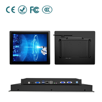 PC industriel tout-en-un sans ventilateur de 23,8 pouces en stock d'usine, processeur Intel Celeron J1900 Quad-core, 4 Go de RAM DDR3, 8 Go 64 Go