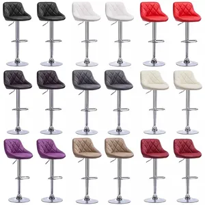 새로운 도착 공장 직접 판매 PU 가죽 바 의자 현대 주방 바 의자 회전 조절 높이 바 의자 의자