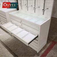 Meuble de présentation en bois pour lunettes de soleil et montures optiques avec éclairage LED, design intérieur pour opticien, facile à assembler