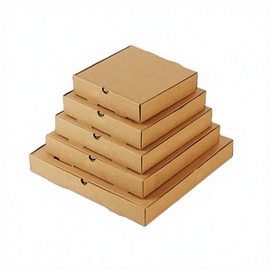 Cajas de Cartón para Hamburguesas de 33x35 cm, 30x40 cm, 9 Pulgadas, Diseño Personalizado, Estampado, Cajas de Pizza Negras con Logotipo, Recicladas, de Grado Alimenticio, Venta al Por Mayor - Product Image 3