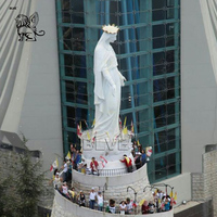 Statue de la Vierge Marie en marbre géante sculptée à la main BLVE, statue religieuse d'extérieur, priez à la Vierge du Liban