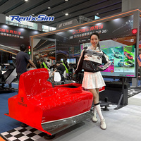 Centro de Entretenimiento RenixSim, Cabina de Simulación de Carreras F1, Sistema de Movimiento de 4 Actuadores, Simulador de Conducción de Automóviles, Configuración para Esports