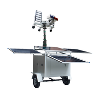 Mobiler Anhänger-LED-Solar-Lichtturm mit Elektrischem Teleskopmast & CCTV-Kamera für Baustellen und Bergbaubereiche