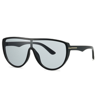 9735 Lunettes de soleil rétro surdimensionnées style pilote UV400 avec logo personnalisé pour femmes et hommes