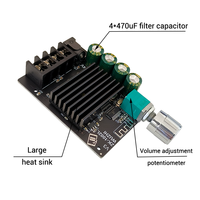 Module amplificateur de son WUZHI AUDIO ZK-1002L 100W x 2 MINI haute puissance 5.0 BT avec bouton de réglage du volume