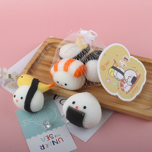 ของเล่นบีบคลายเครียดรูปอาหารซูชิ TPR นิ่มยอดนิยม ของขวัญส่งเสริมการขายสำหรับเด็กชายและเด็กหญิง - Product Image 5