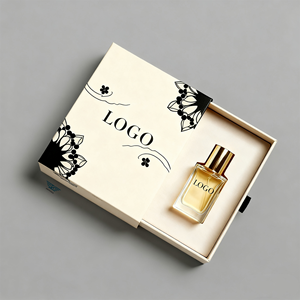 Caja de papel de cartón rígido cuadrada de lujo personalizada tipo cajón deslizante fino para suero para el cuidado de la piel para gemelos de embalaje de regalo cosmético - Product Image 2